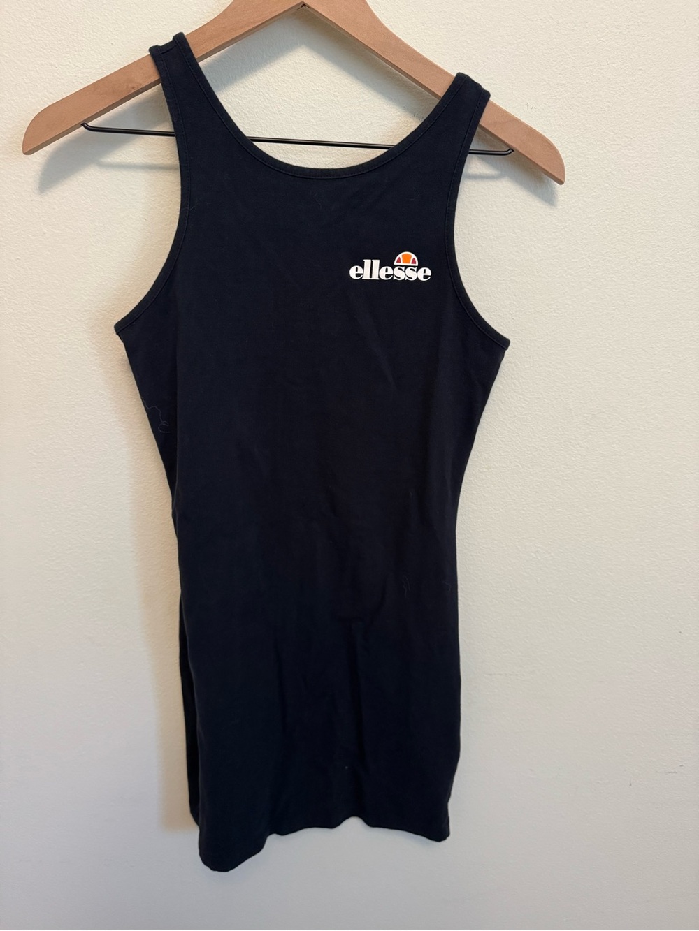 ellesse tennis dress- black body-con athletic